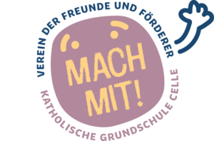 „Mach mit!“ Logo des Schulvereins der katholischen Grundschule Celle – Verein der Freunde und Förderer der katholischen Grundschule Celle